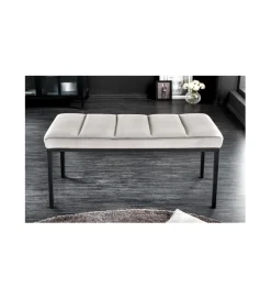 Invicta Interior Ławka OLIWIA II 80 cm jasnoszara