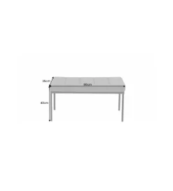 Invicta Interior Ławka OLIWIA II 80 cm sztruks musztardowo- żółta