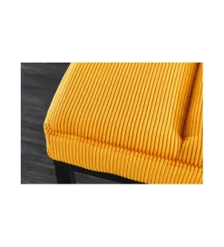 Invicta Interior Ławka OLIWIA II 80 cm sztruks musztardowo- żółta