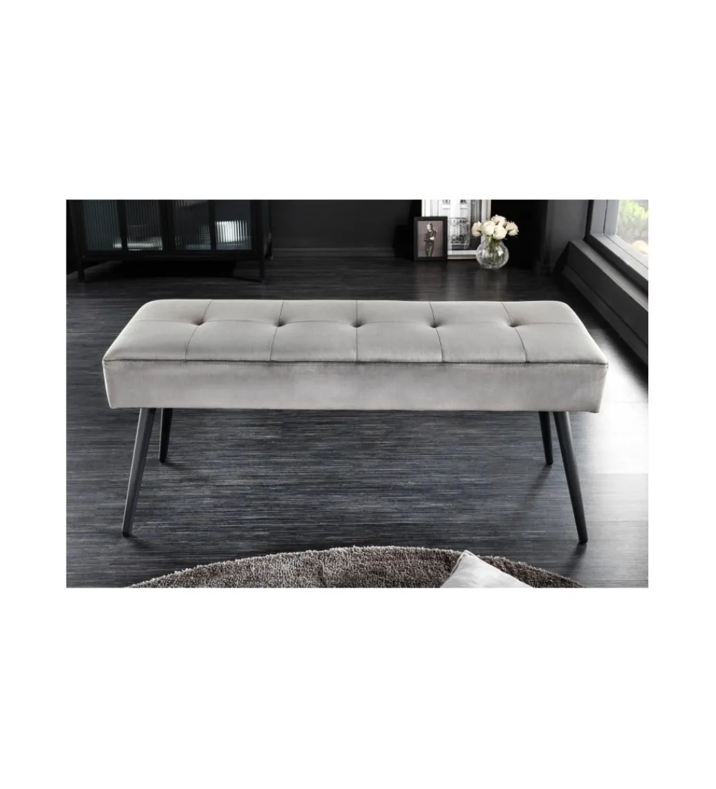 Invicta Interior Ławka OLIWIA III 100 cm ciemnoszara