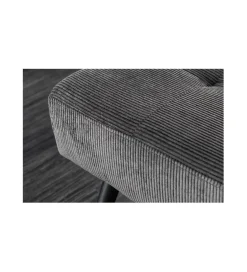 Invicta Interior Ławka OLIWIA III 100 cm szturks ciemnoszara