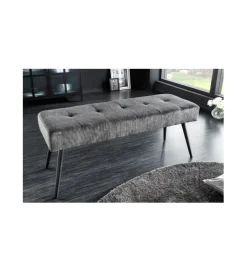 Invicta Interior Ławka OLIWIA III 100 cm szturks ciemnoszara