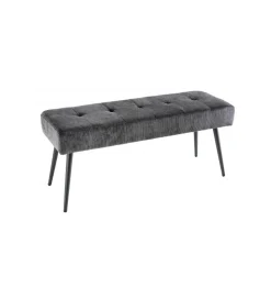 Invicta Interior Ławka OLIWIA III 100 cm szturks ciemnoszara
