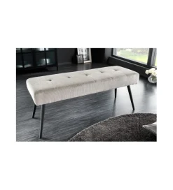 Invicta Interior Ławka OLIWIA III 100 cm szturks jasnoszara