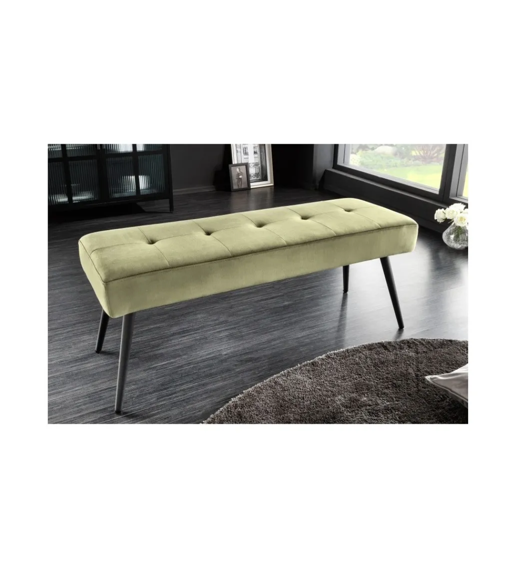 Invicta Interior Ławka OLIWIA III 100 cm zielona