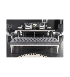 Invicta Interior Ławka OXANA Modern Barock 164 cm Szara