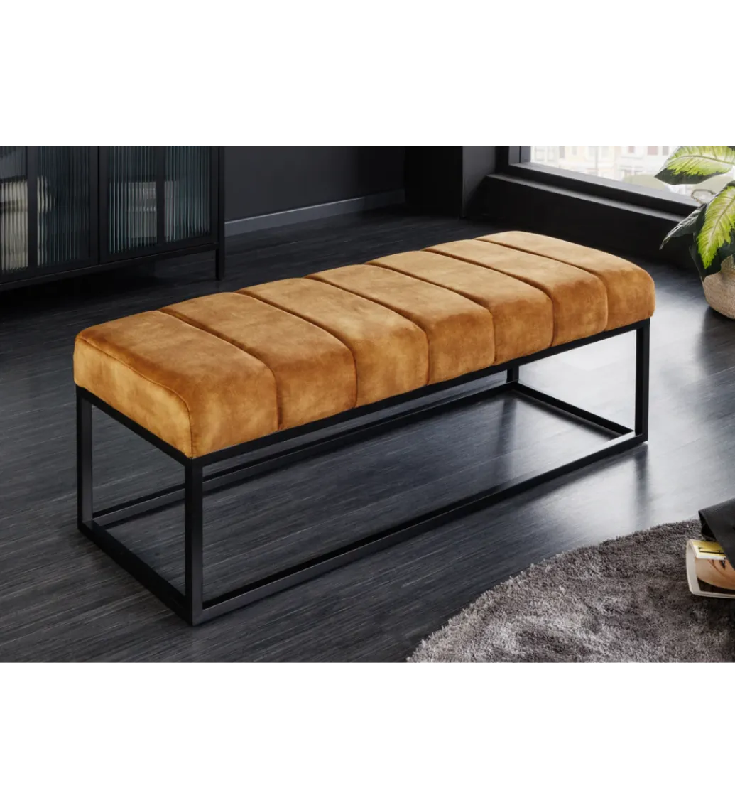 Invicta Interior Ławka PETIT BEAUTÉ 110 cm musztardowa
