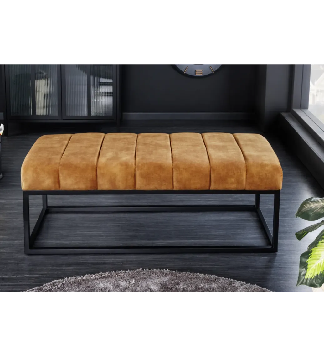 Invicta Interior Ławka PETIT BEAUTÉ 110 cm musztardowa