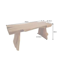 Invicta Interior - przedsprzedaż Ławka ROOT 100 cm drewno teak naturalny brąz