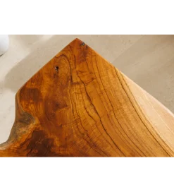 Invicta Interior - przedsprzedaż Ławka ROOT 100 cm drewno teak naturalny brąz
