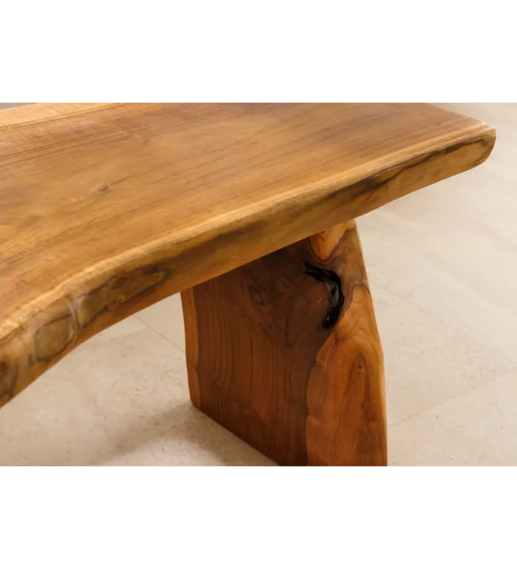 Invicta Interior - przedsprzedaż Ławka ROOT 100 cm drewno teak naturalny brąz
