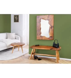 Invicta Interior Ławka ROOT 100 cm drewno teak naturalny brąz