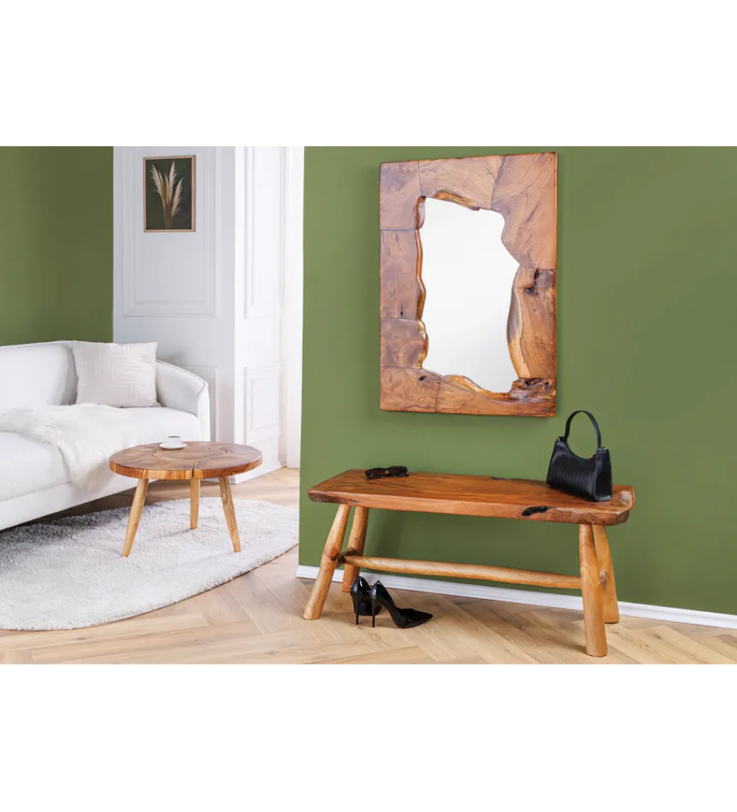 Invicta Interior Ławka ROOT 100 cm drewno teak naturalny brąz