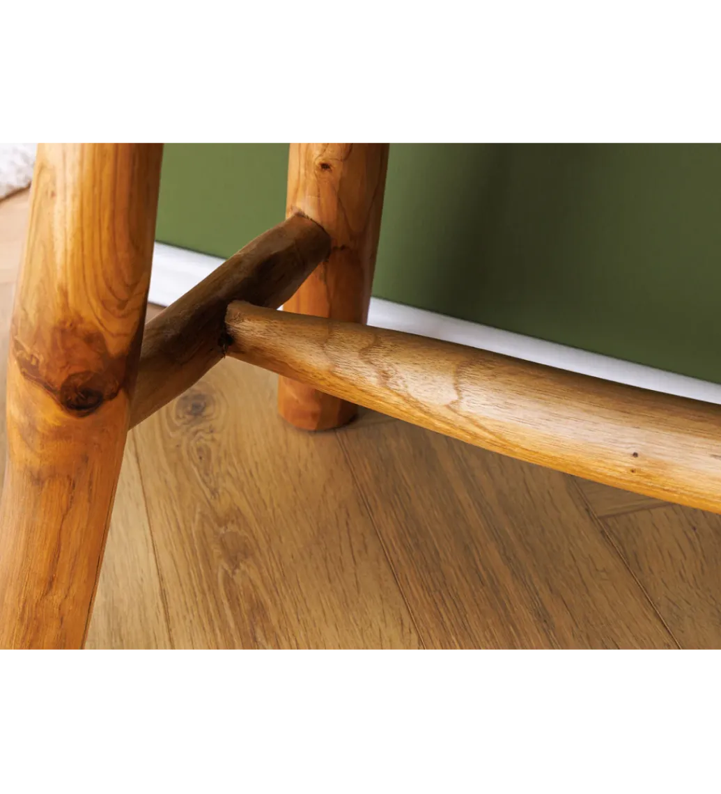 Invicta Interior Ławka ROOT 100 cm drewno teak naturalny brąz