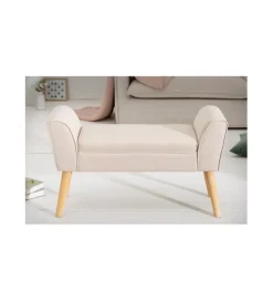Invicta Interior Ławka Scarlett 90 cm beżowa