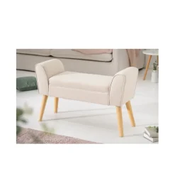 Invicta Interior Ławka Scarlett 90 cm beżowa