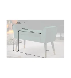Invicta Interior Ławka SCARLETT 90 cm szmaragdowa