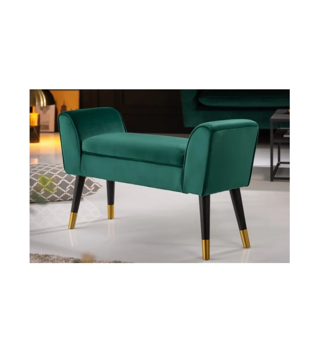 Invicta Interior Ławka SCARLETT 90 cm szmaragdowa