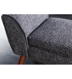 Invicta Interior Ławka SCARLETT 90 cm tkanina bouclé antracyt