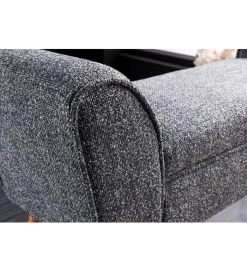 Invicta Interior Ławka SCARLETT 90 cm tkanina bouclé antracyt