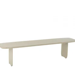 J-Line Ławka VIOLEN 190 cm drewno akcja biała