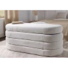 Invicta Interior Ławka VOQUE 115 cm z pojemnikiem Bouclé kremowo biała