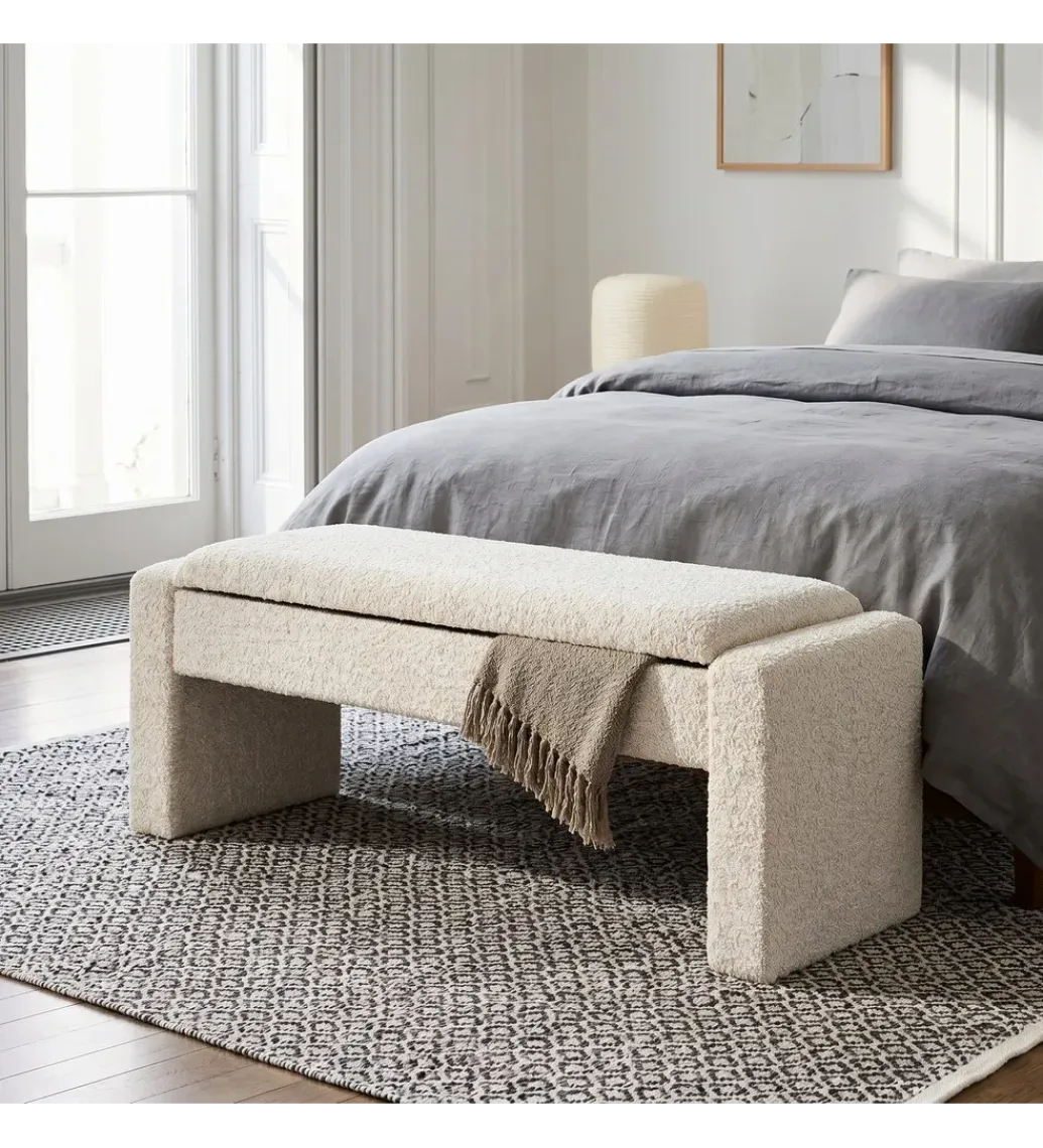 Zona-Design Ławka WESTEMA 117 cm kremowa