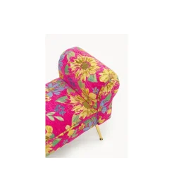 KARE Ławka WING FLOWER FEVER 100 cm różowa
