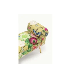 KARE Ławka WING FLOWER FEVER 100 cm żółta