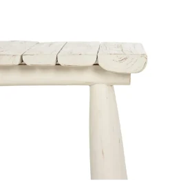 Zona-Design Ławka WORN 120 cm drewno teak bielona