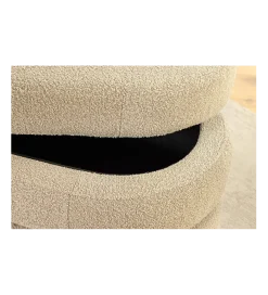 Invicta Interior Ławka z schowkiem VOQUE 115 cm bouclé taupe