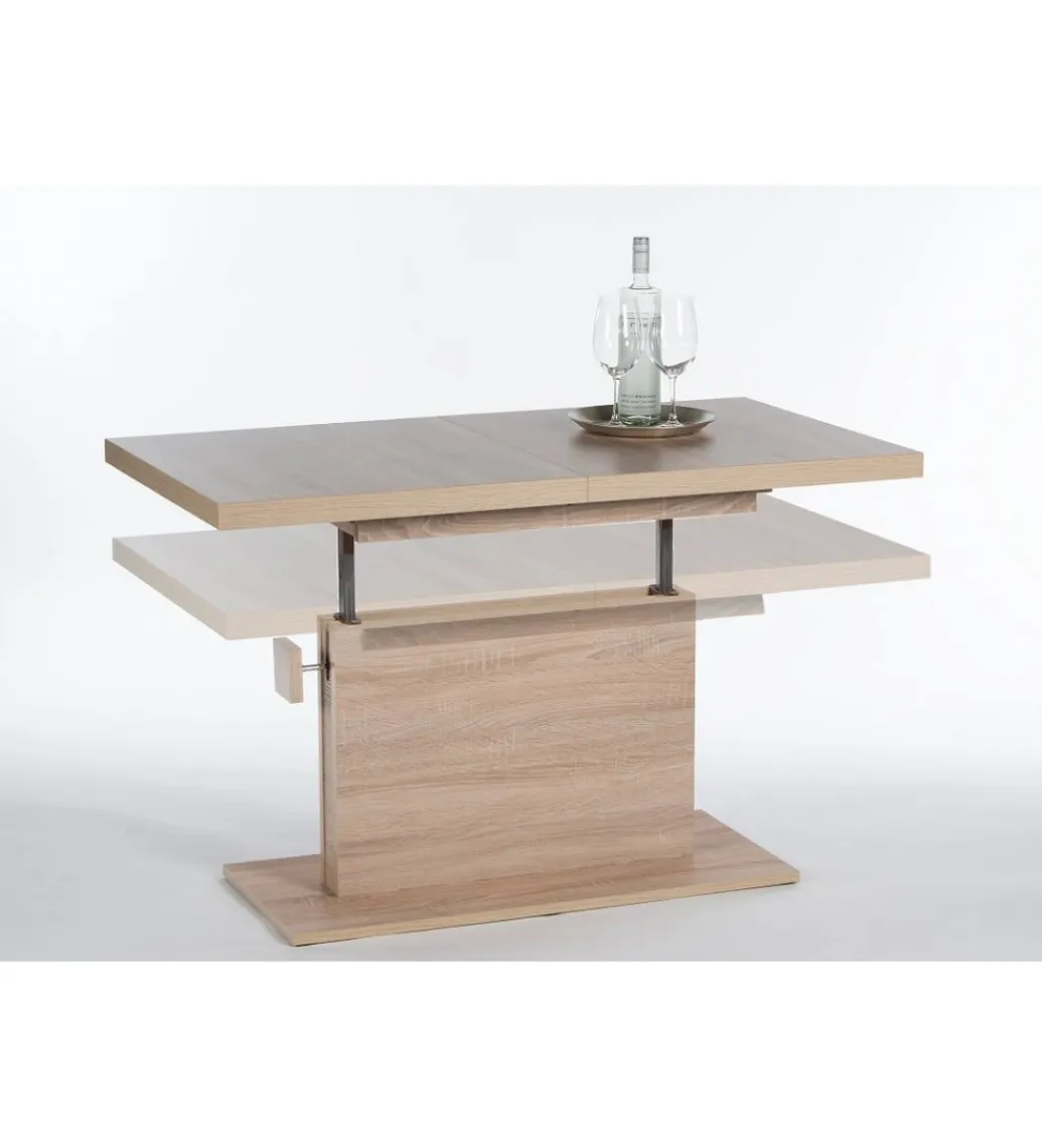 MCA Ławo stół rozkładany MONACO 120 cm - 160 cm w kolorze dąb sonoma