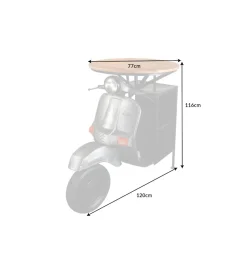Invicta Interior Barek stolik kawowy SCOOTER 120 cm blat drewno mango