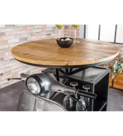 Invicta Interior Barek stolik kawowy SCOOTER 120 cm blat drewno mango