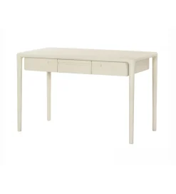 Imeri Biurko ARES 120 cm drewno mango biel