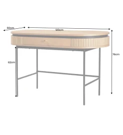 Invicta Interior Biurko ATELIER 120 cm kolor dębu naturalne