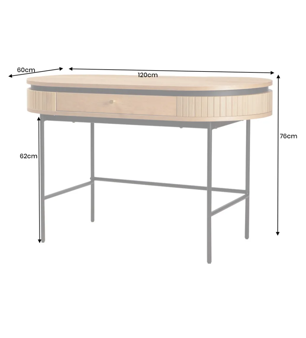 Invicta Interior Biurko ATELIER 120 cm kolor dębu naturalne