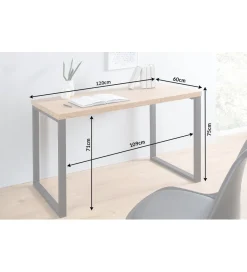 Invicta Interior Biurko Black Desk 120 cm w kolorze dębowym outlet