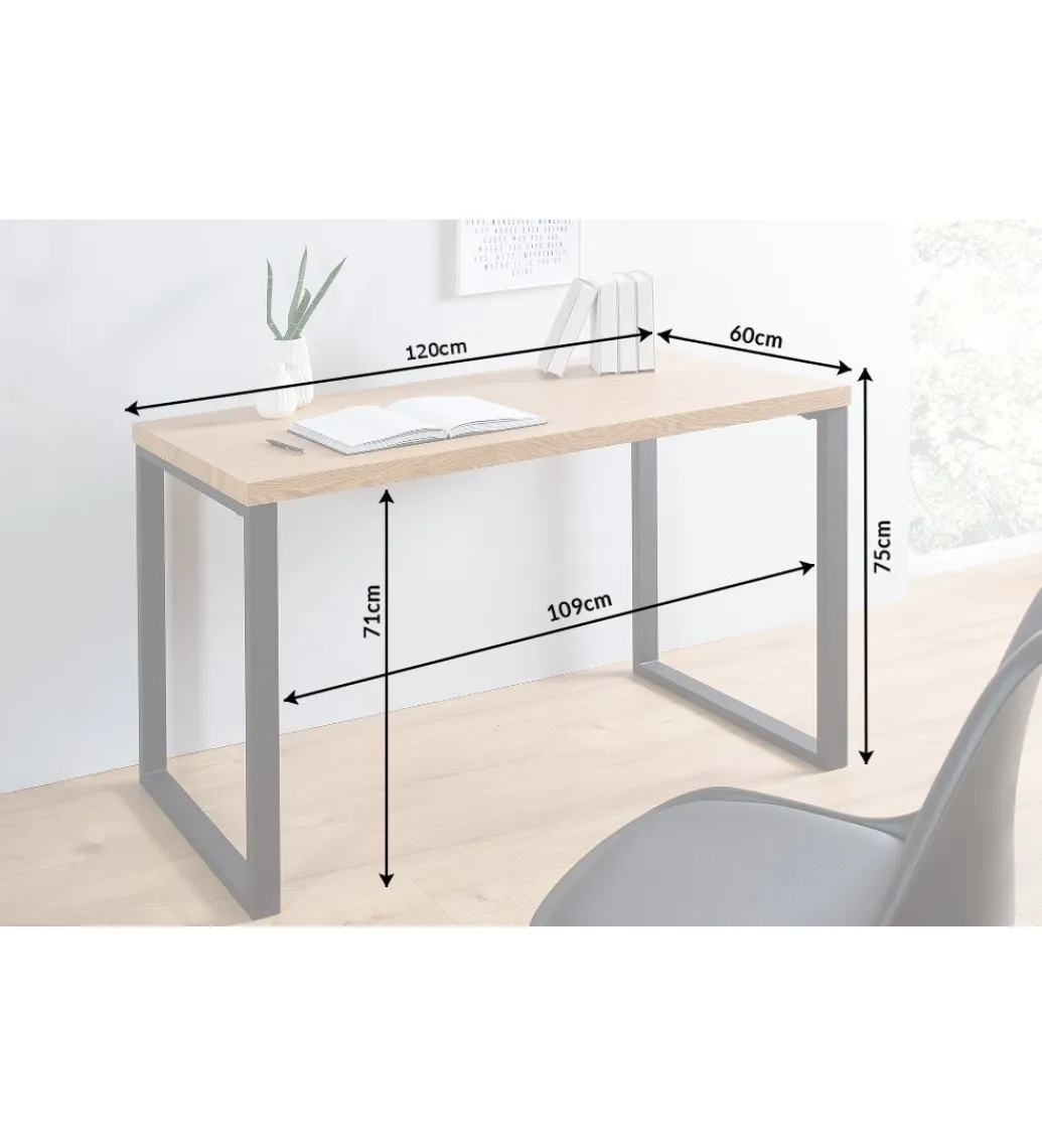 Invicta Interior Biurko Black Desk 120 cm w kolorze dębowym outlet