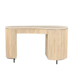 LF-Design Biurko BRIX DEXTER 136 cm drewno mango kamień bottecino