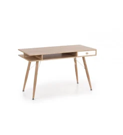 Halmar Biurko DOLORES 120 cm w odcieniu dąb sonoma - biały