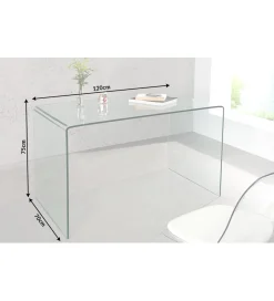 Invicta Interior Biurko Fantome 120 cm szklane