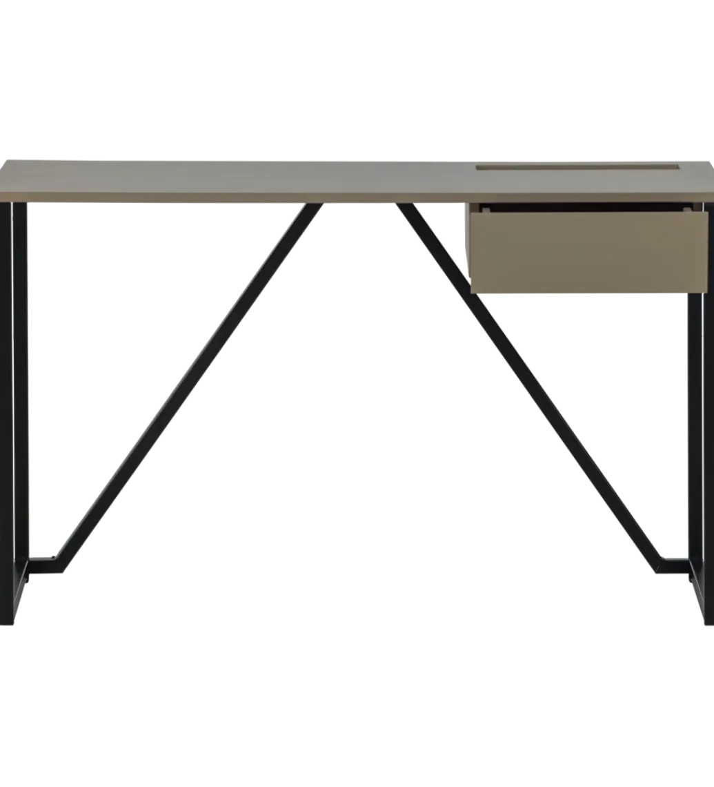 WOOOD Biurko JULIUS 126 cm drewno sosny szary