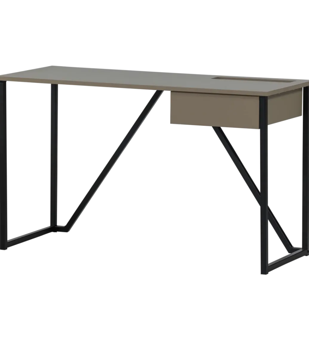 WOOOD Biurko JULIUS 126 cm drewno sosny szary