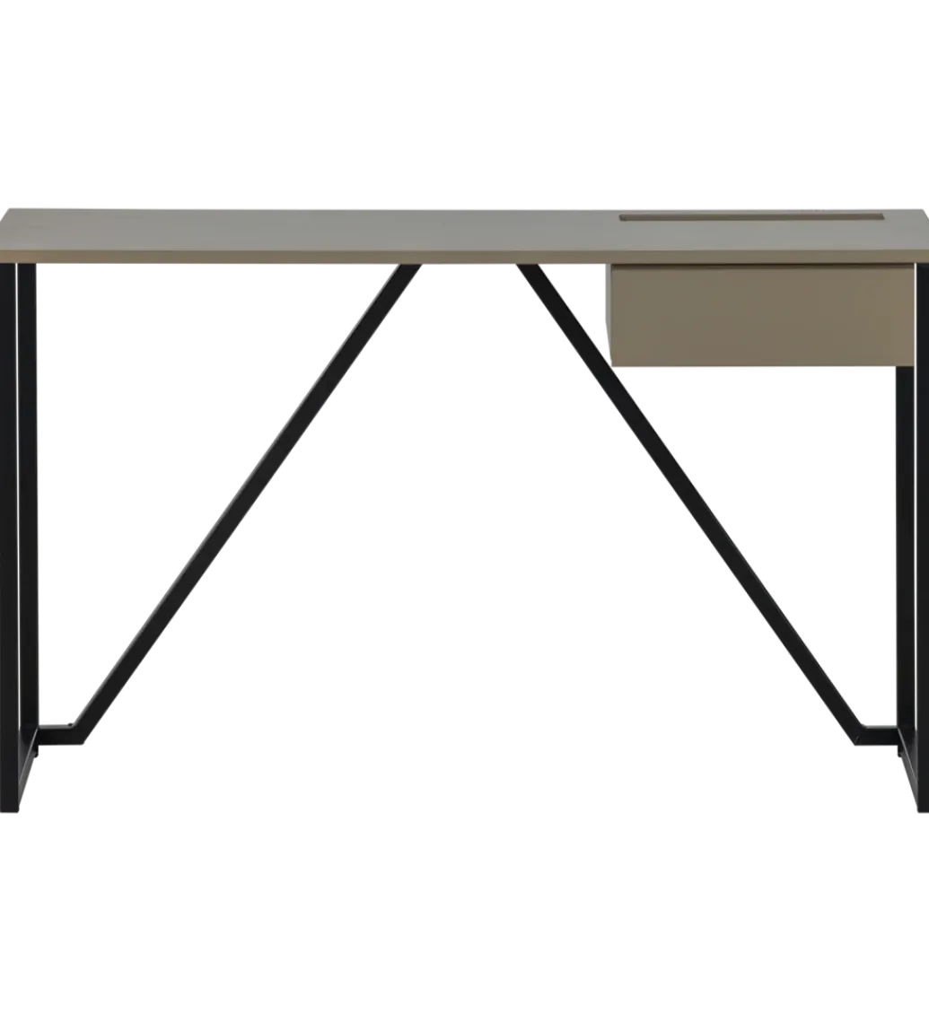 WOOOD Biurko JULIUS 126 cm drewno sosny szary