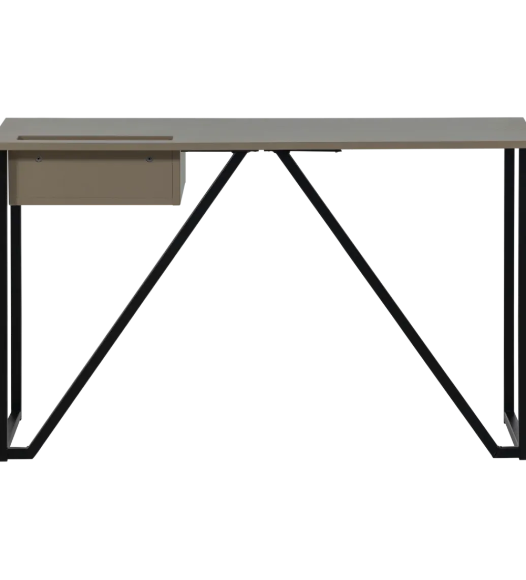 WOOOD Biurko JULIUS 126 cm drewno sosny szary