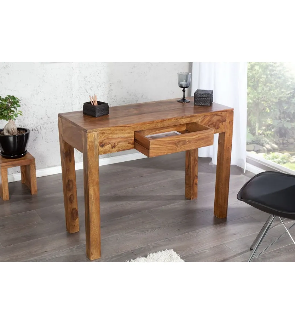 Invicta Interior Biurko Makassar FINICE 100 cm drewno Sheesham