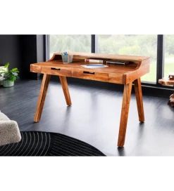 Invicta Interior - przedsprzedaż Biurko MONSOON 100 cm drewno akacja