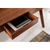 Invicta Interior - przedsprzedaż Biurko Monsoon 100 cm drewno ciemna akacja
