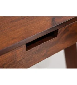 Invicta Interior - przedsprzedaż Biurko Monsoon 100 cm drewno ciemna akacja